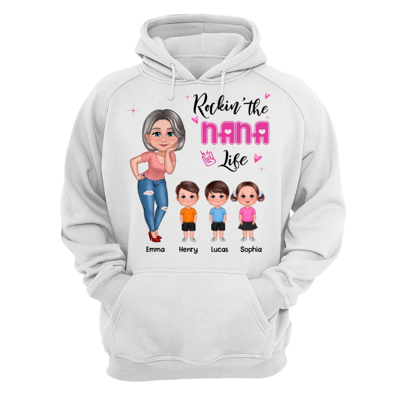 Rockin‘ Grandma Mom Life Pretty Doll Personalized Shirt - Image 13