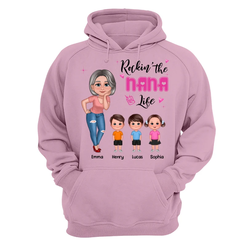 Rockin‘ Grandma Mom Life Pretty Doll Personalized Shirt - Image 15