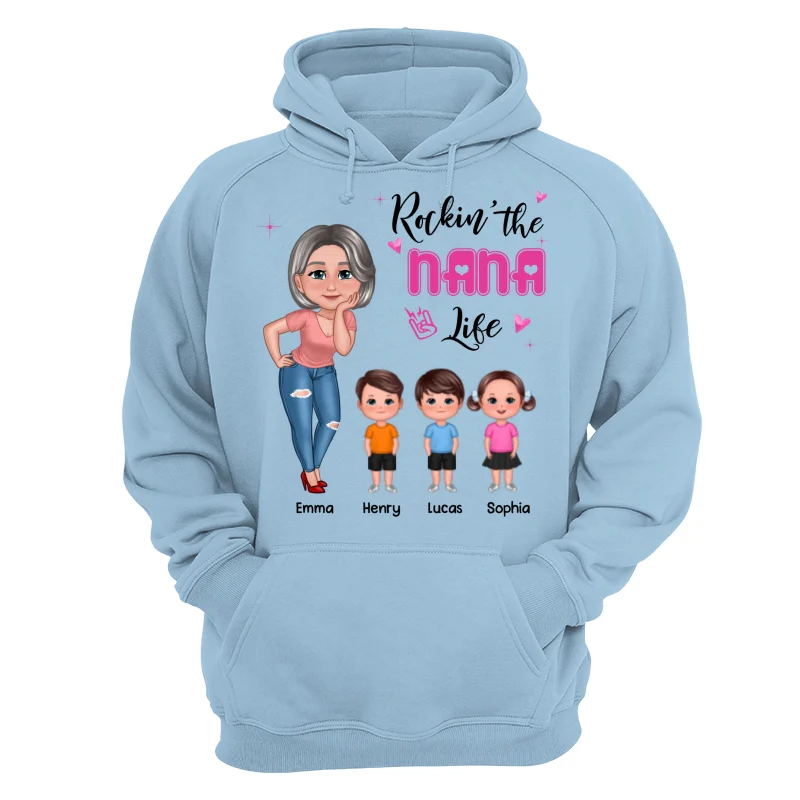 Rockin‘ Grandma Mom Life Pretty Doll Personalized Shirt - Image 16
