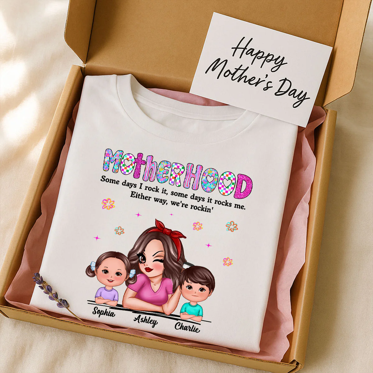 Rockin' Mother Hood Pretty Mom & Kids Personalized Shirt - Image 10