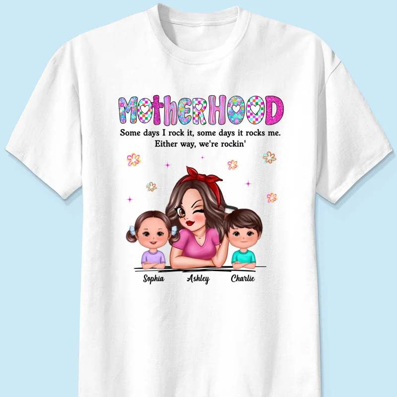 Rockin' Mother Hood Pretty Mom & Kids Personalized Shirt - Image 12