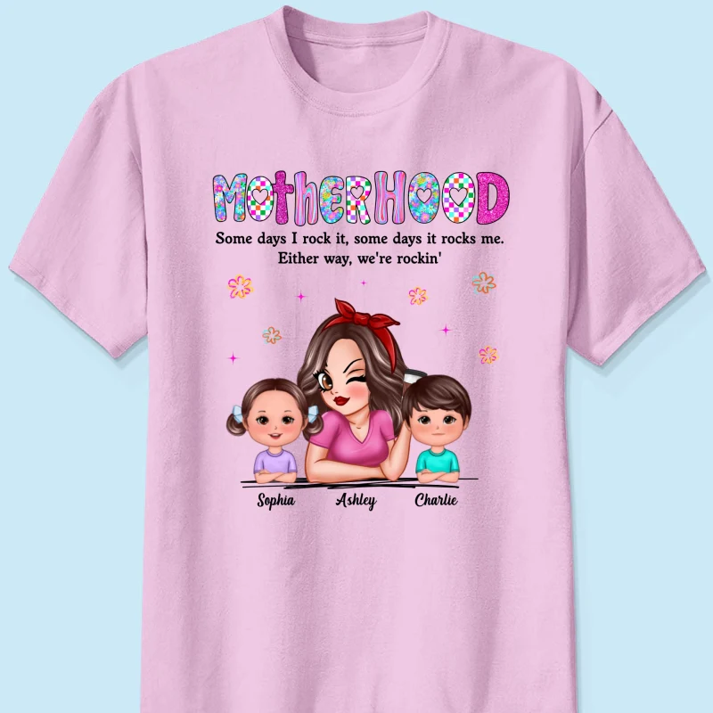 Rockin' Mother Hood Pretty Mom & Kids Personalized Shirt - Image 15