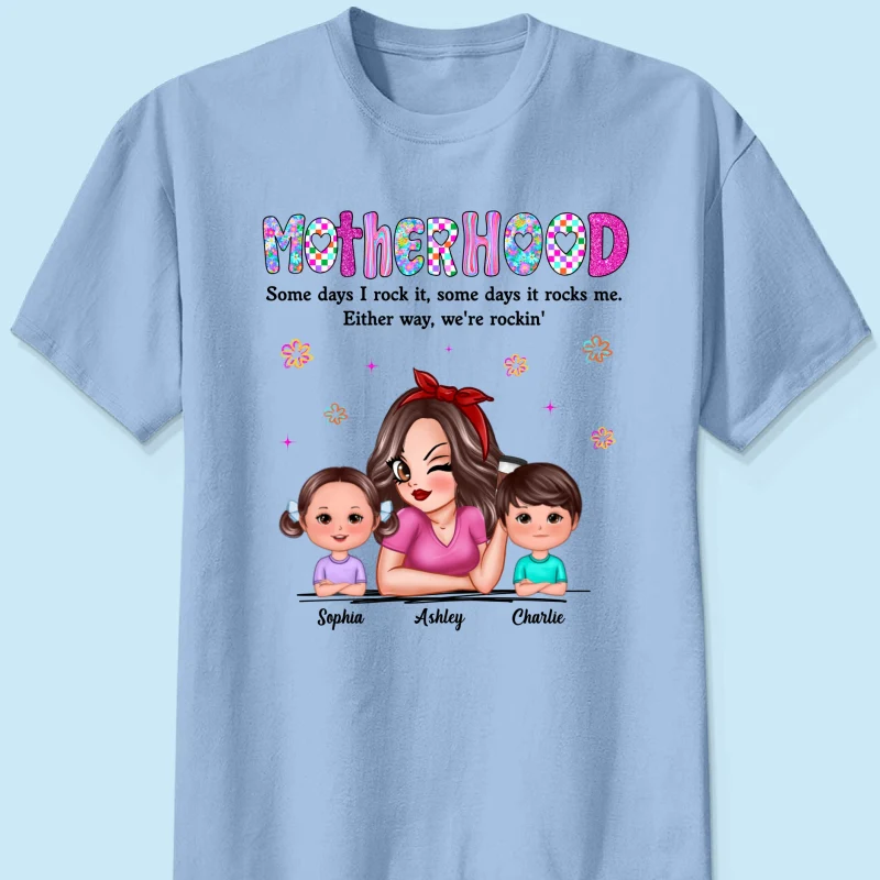 Rockin' Mother Hood Pretty Mom & Kids Personalized Shirt - Image 16