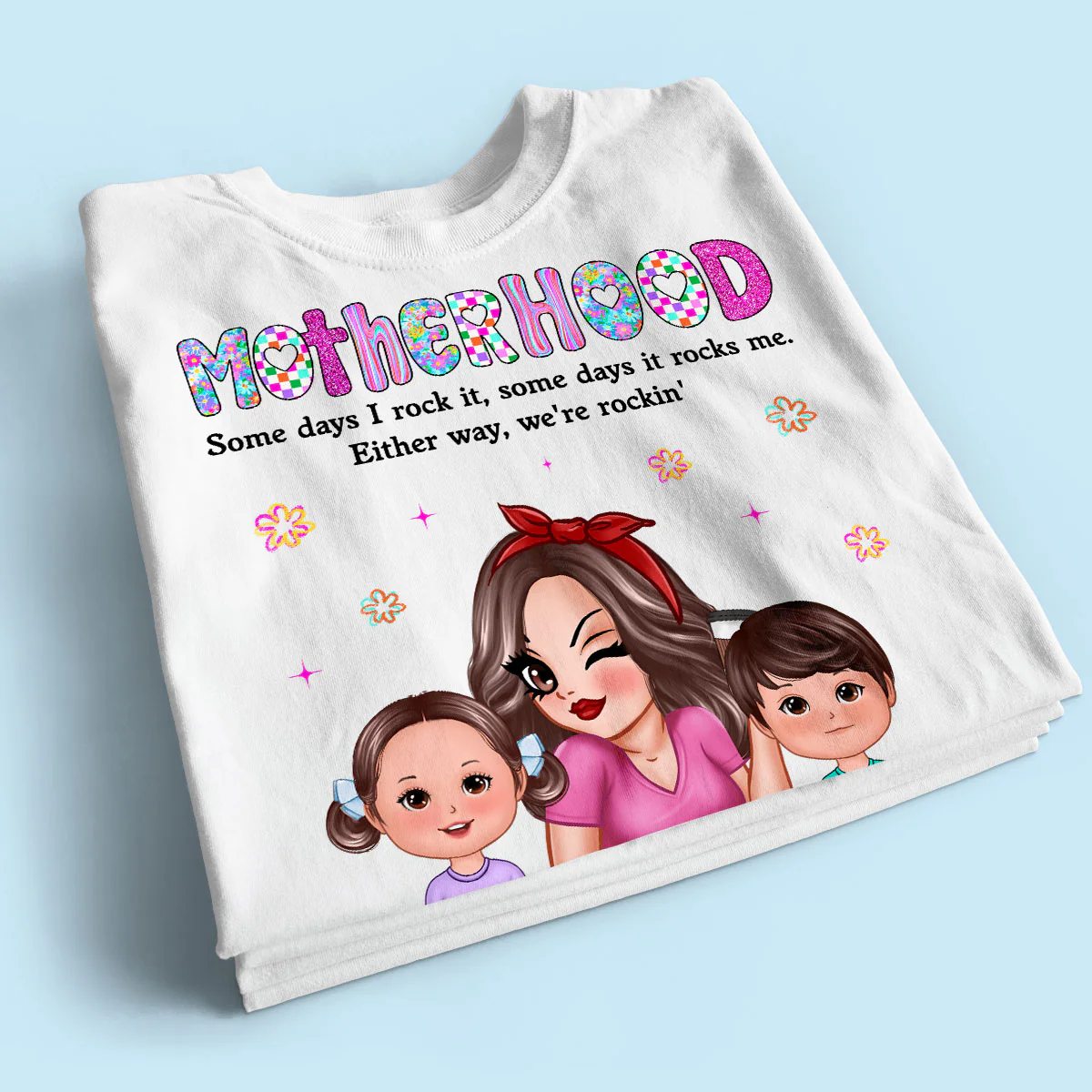 Rockin' Mother Hood Pretty Mom & Kids Personalized Shirt - Image 2