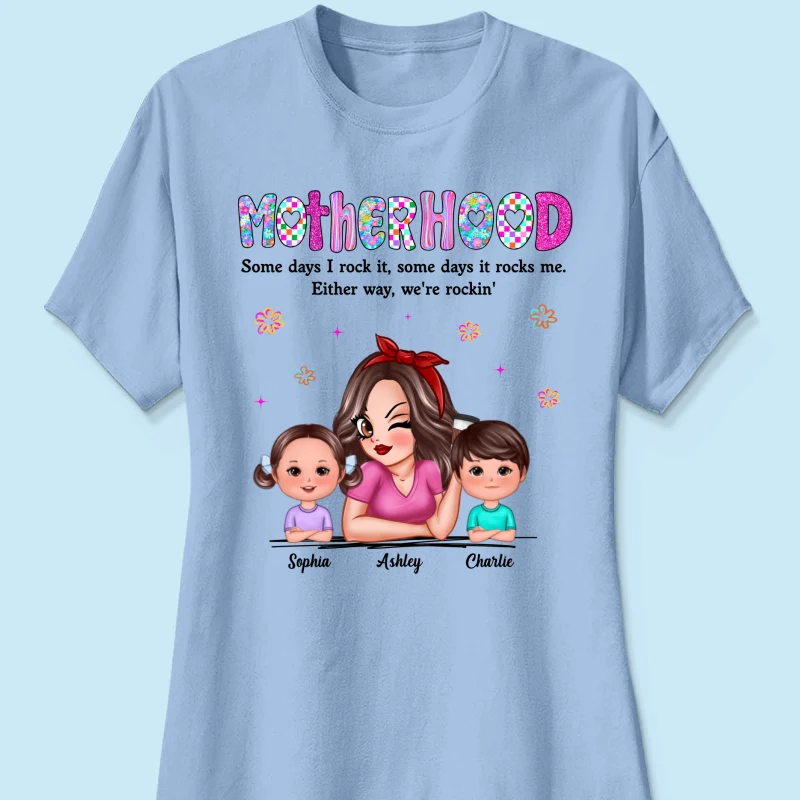 Rockin' Mother Hood Pretty Mom & Kids Personalized Shirt - Image 20