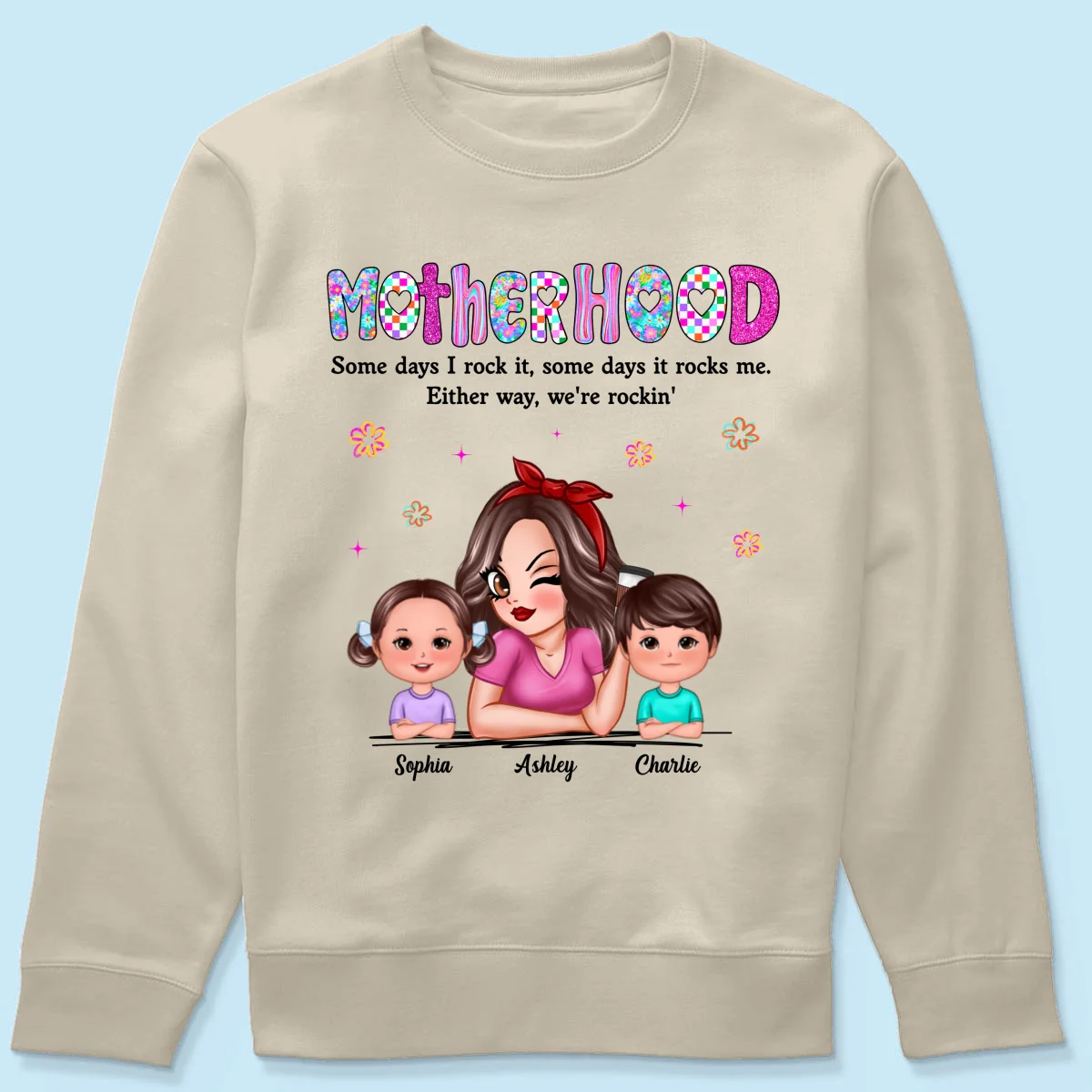 Rockin' Mother Hood Pretty Mom & Kids Personalized Shirt - Image 23
