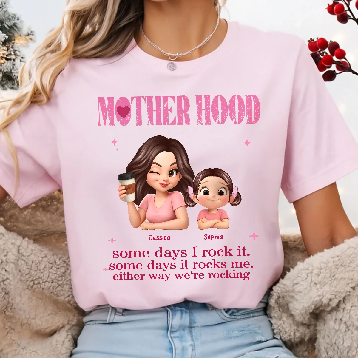 Rockin' Motherhood - Personalized Shirt - Mother's Day Gift for Mom, Wife - Image 4