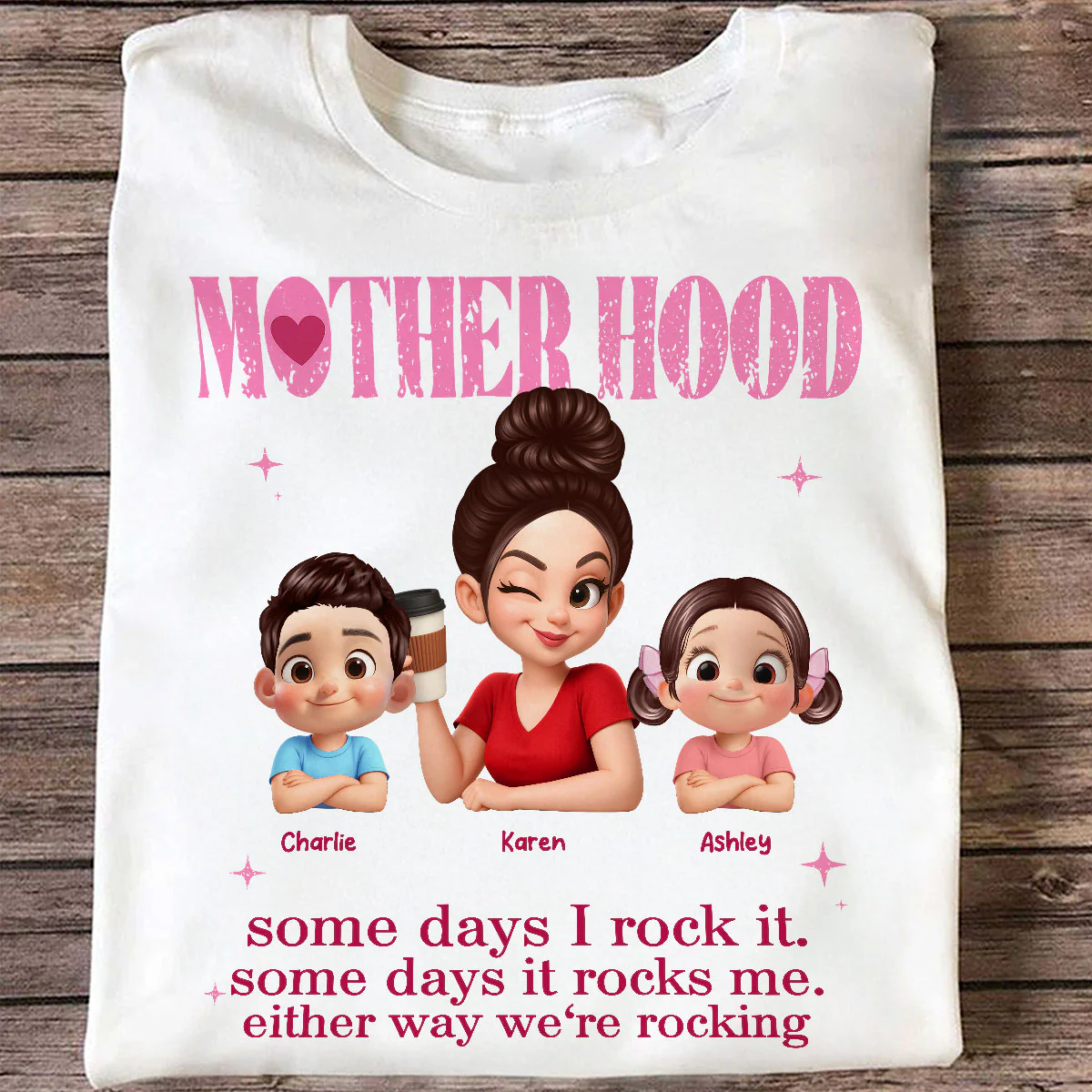 Rockin' Motherhood - Personalized Shirt - Mother's Day Gift for Mom, Wife - Image 5
