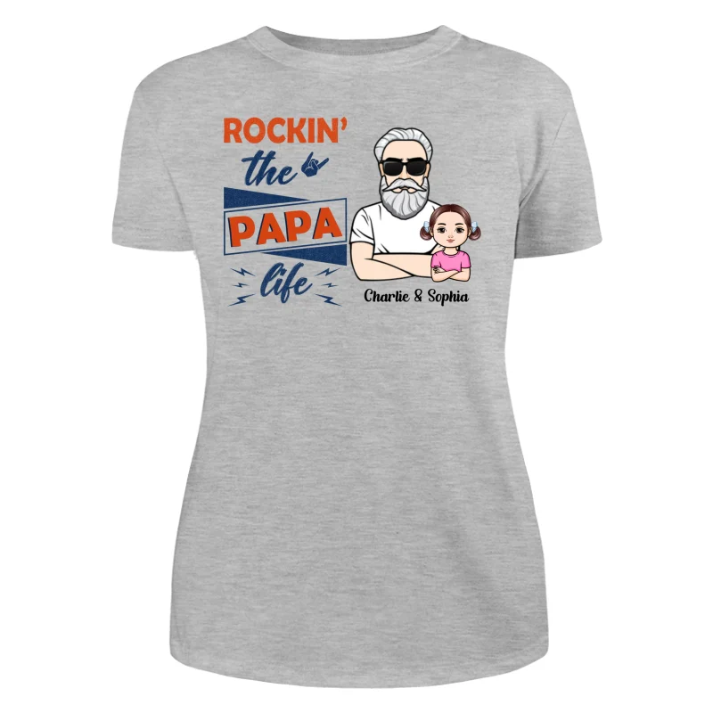 Rockin‘ The Dad Grandpa Life Crossed Arm Personalized Shirt - Image 10