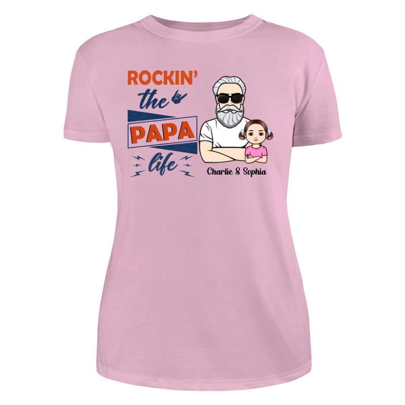 Rockin‘ The Dad Grandpa Life Crossed Arm Personalized Shirt - Image 11