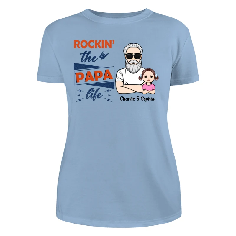 Rockin‘ The Dad Grandpa Life Crossed Arm Personalized Shirt - Image 12