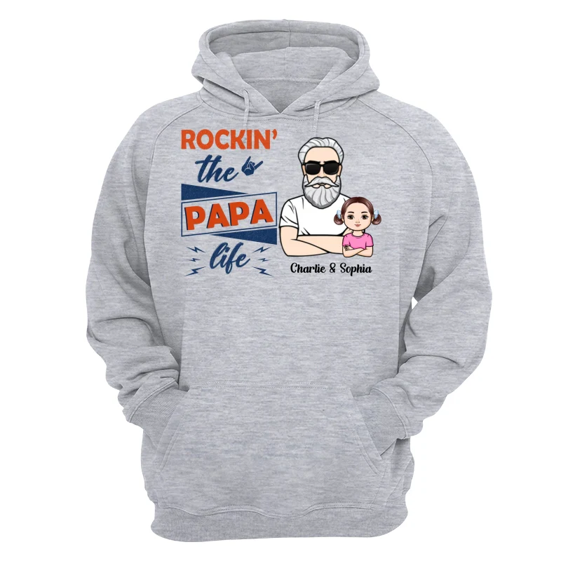 Rockin‘ The Dad Grandpa Life Crossed Arm Personalized Shirt - Image 14