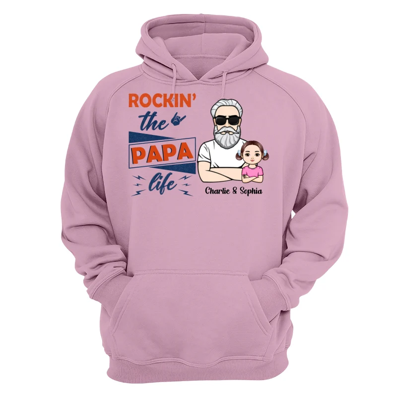 Rockin‘ The Dad Grandpa Life Crossed Arm Personalized Shirt - Image 15