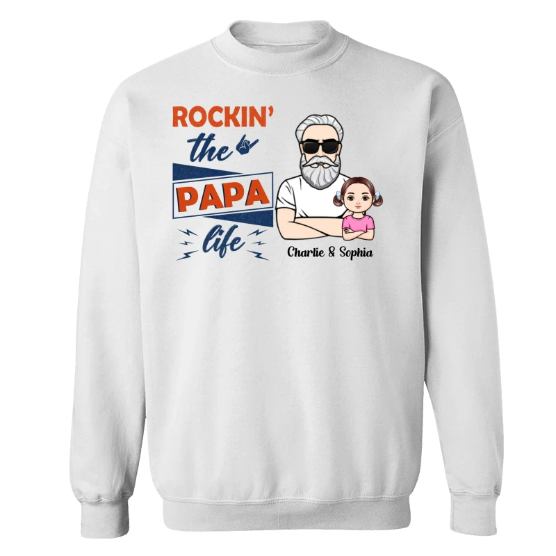 Rockin‘ The Dad Grandpa Life Crossed Arm Personalized Shirt - Image 17