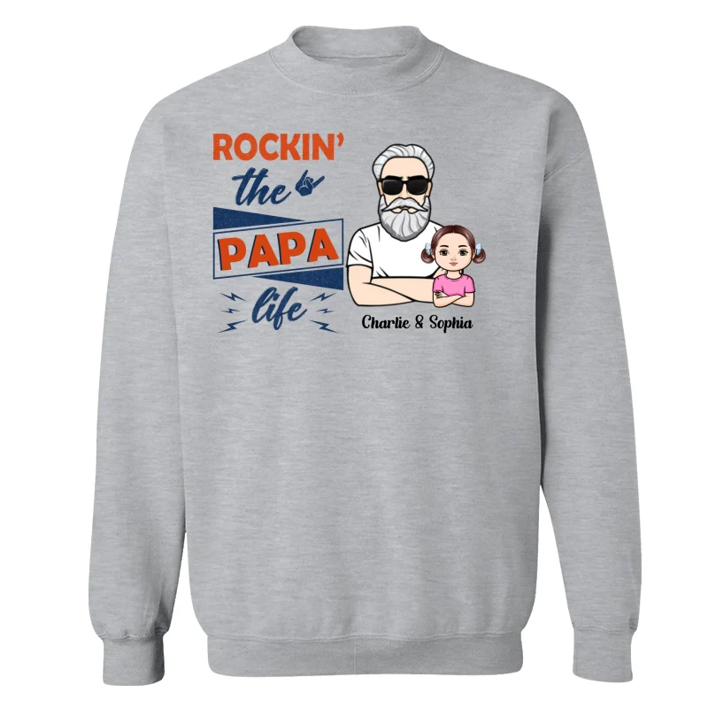 Rockin‘ The Dad Grandpa Life Crossed Arm Personalized Shirt - Image 18