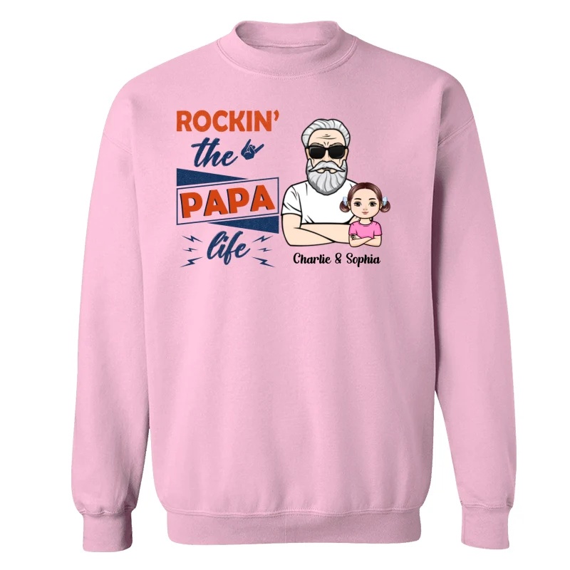 Rockin‘ The Dad Grandpa Life Crossed Arm Personalized Shirt - Image 19