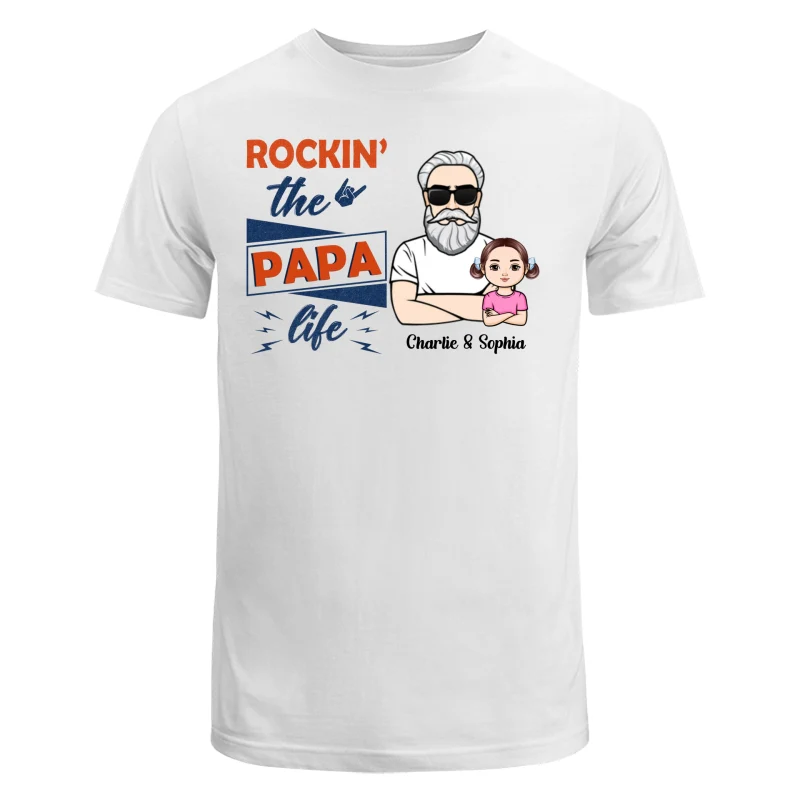 Rockin‘ The Dad Grandpa Life Crossed Arm Personalized Shirt - Image 5