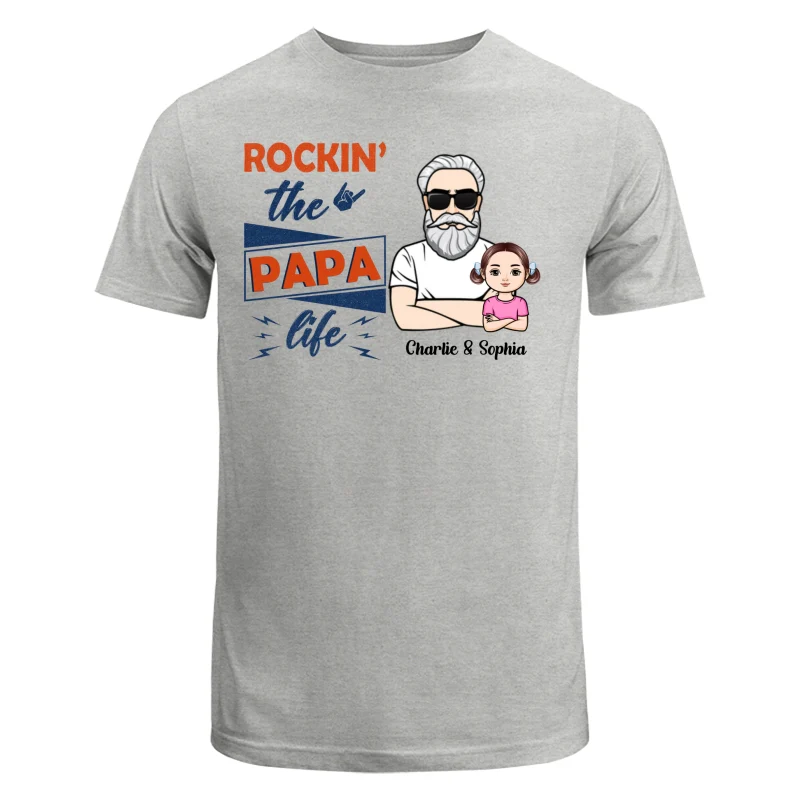 Rockin‘ The Dad Grandpa Life Crossed Arm Personalized Shirt - Image 6