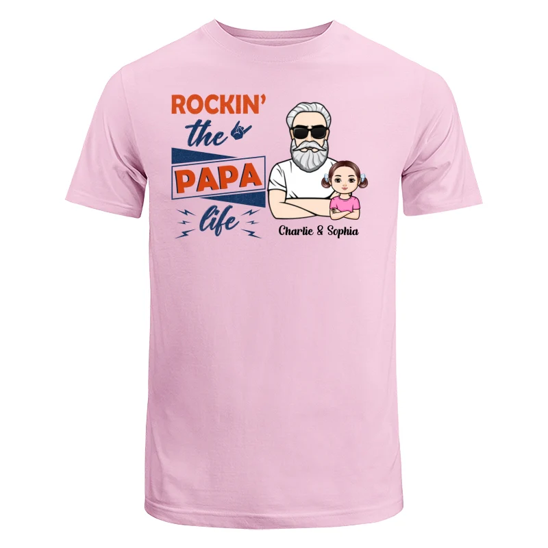 Rockin‘ The Dad Grandpa Life Crossed Arm Personalized Shirt - Image 7