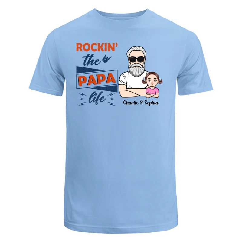 Rockin‘ The Dad Grandpa Life Crossed Arm Personalized Shirt - Image 8