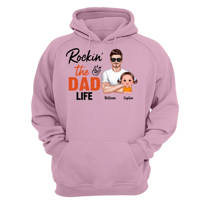 Rockin‘ The Dad Life Realistic Man And Doll Kids Father’s Day Gift For Dad Personalized Shirt - Image 15