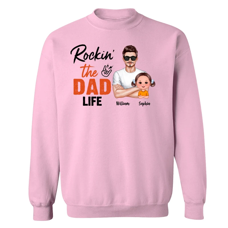 Rockin‘ The Dad Life Realistic Man And Doll Kids Father’s Day Gift For Dad Personalized Shirt - Image 19