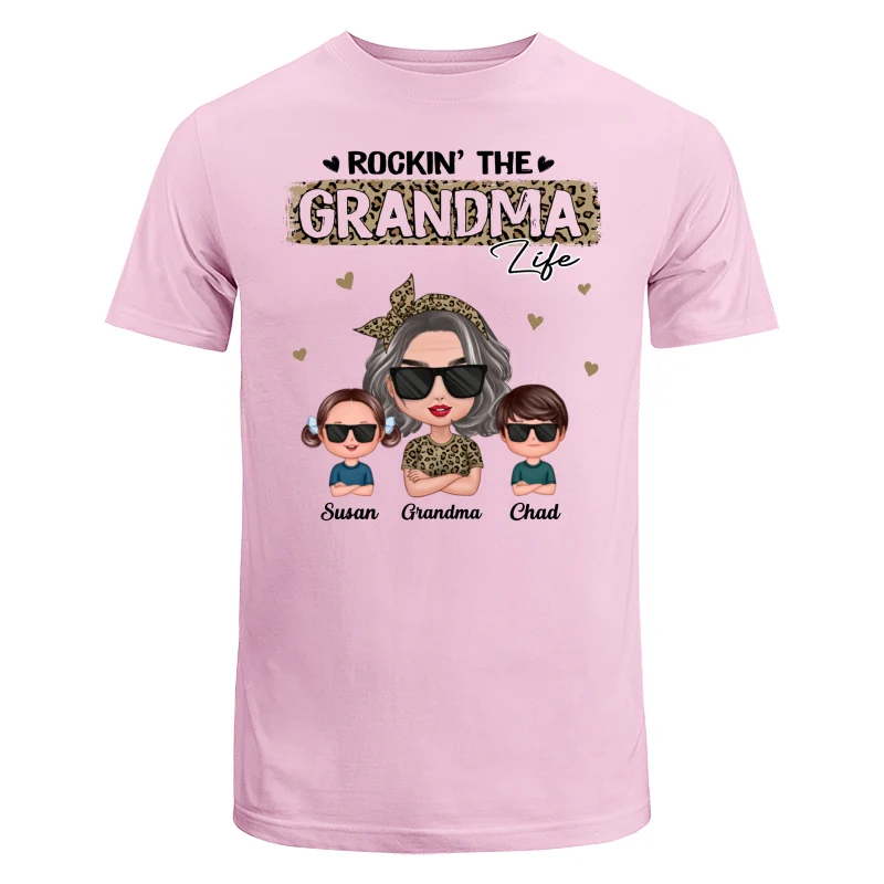 Rockin‘ The Grandma Life Cool Grandma & Grandkids Personalized Shirt - Image 7