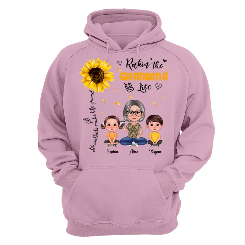 Rockin‘ The Grandma Life Sunflower Pretty Doll Personalized Shirt - Image 15