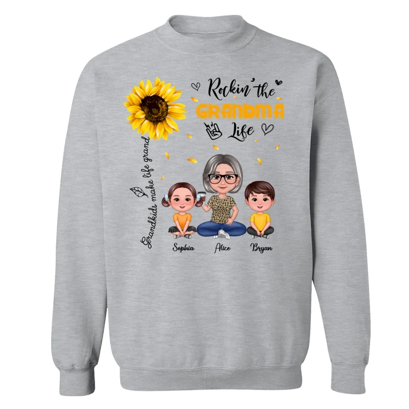 Rockin‘ The Grandma Life Sunflower Pretty Doll Personalized Shirt - Image 18