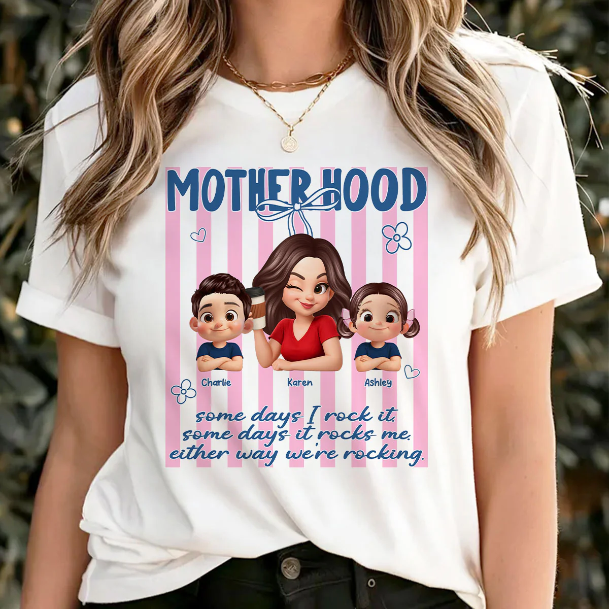 Rockin' the Motherhood - Personalized Shirt - Mother's Day Gift for Mom, Wife - Image 5