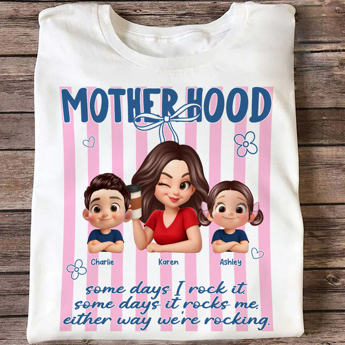 Rockin' the Motherhood - Personalized Shirt - Mother's Day Gift for Mom, Wife - Image 6