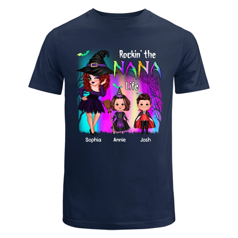 Rockin‘ The Nana Life Halloween Aurora Personalized Shirt - Image 6