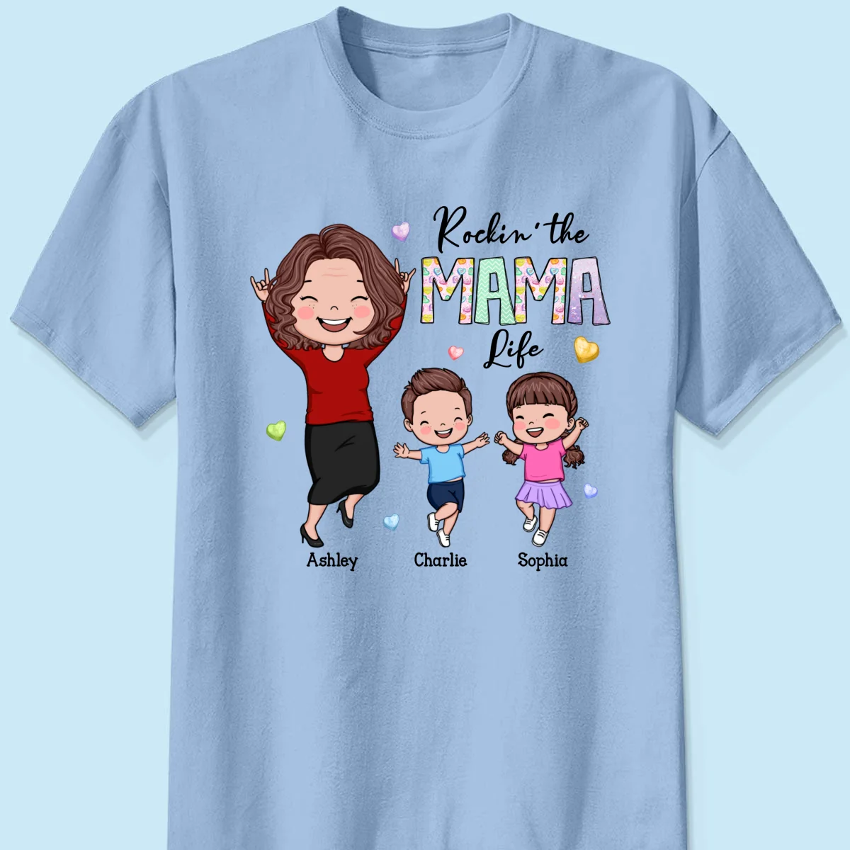 Rockin' The Nana Life Vector Happy Kids Personalized Shirt - Image 10