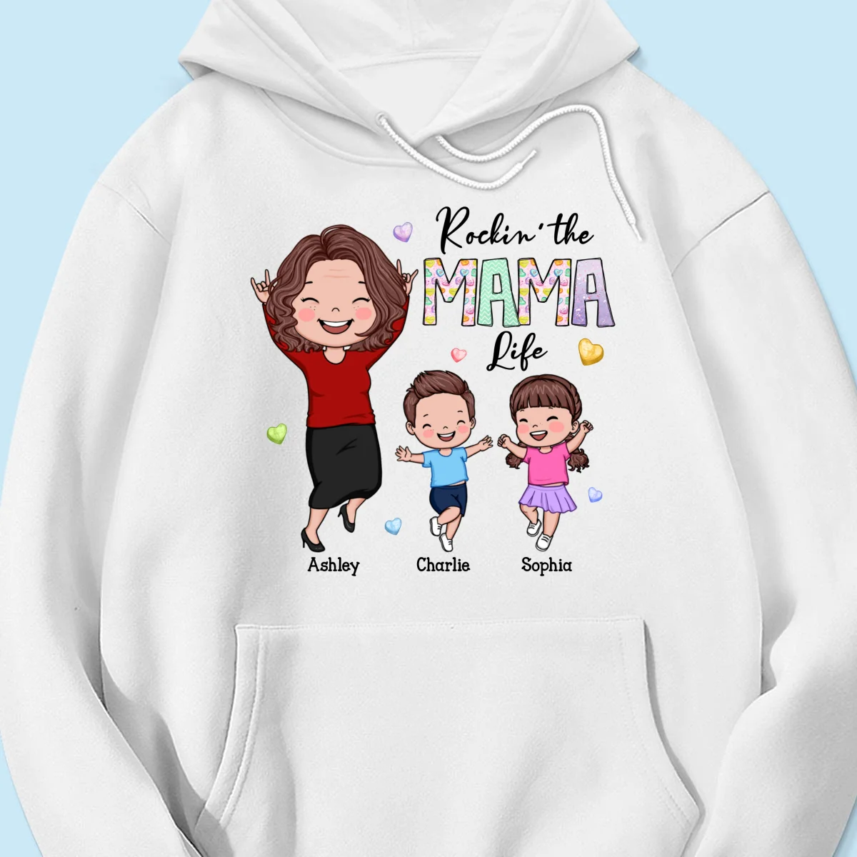Rockin' The Nana Life Vector Happy Kids Personalized Shirt - Image 15
