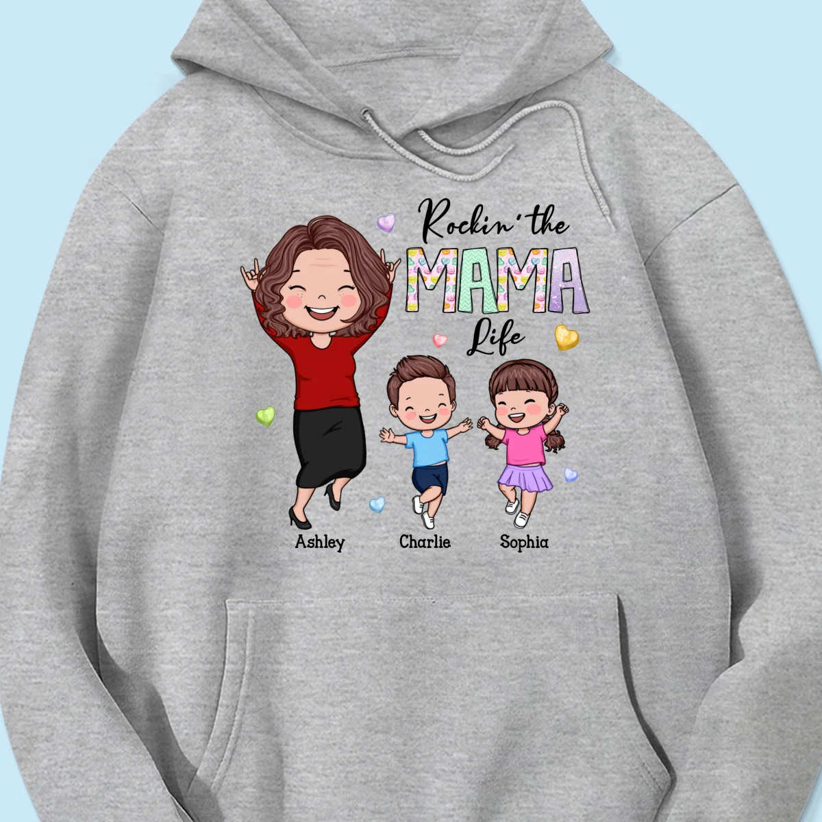 Rockin' The Nana Life Vector Happy Kids Personalized Shirt - Image 16