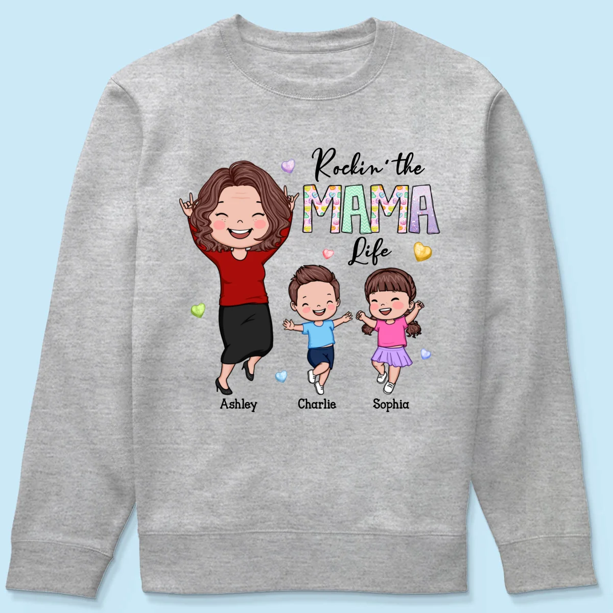 Rockin' The Nana Life Vector Happy Kids Personalized Shirt - Image 20
