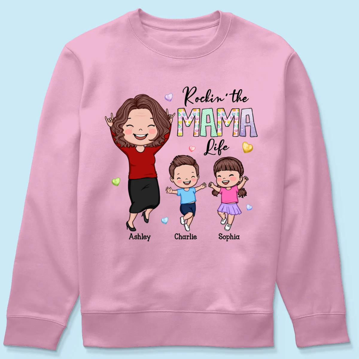 Rockin' The Nana Life Vector Happy Kids Personalized Shirt - Image 21