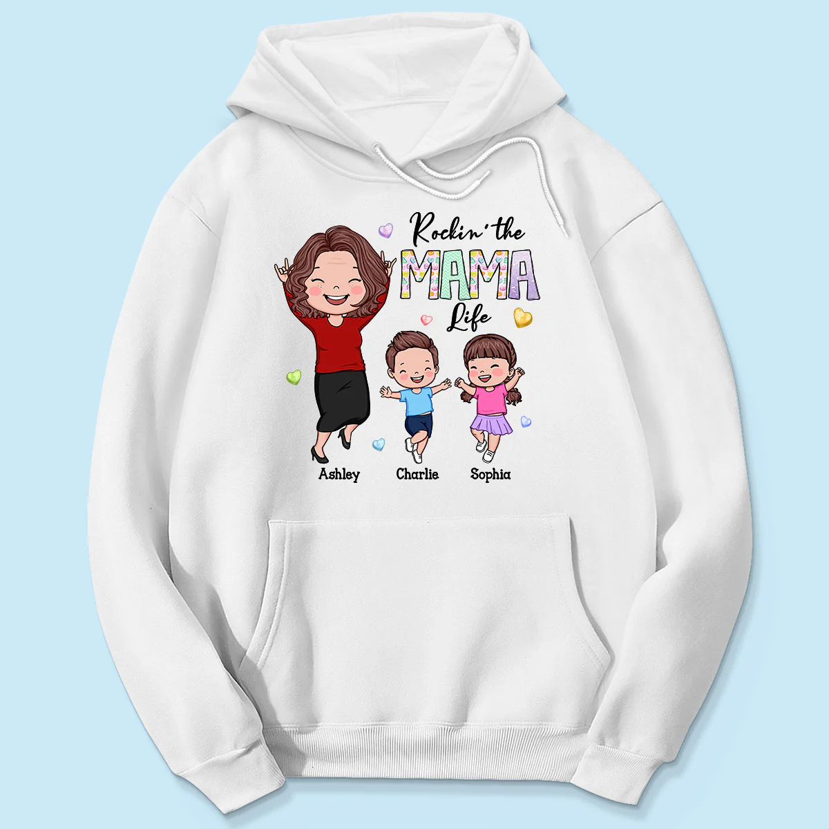 Rockin' The Nana Life Vector Happy Kids Personalized Shirt - Image 5