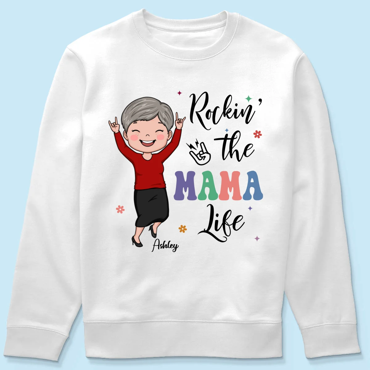 Rockin' The Nana Life Vector Woman Retro Style Personalized Shirt - Image 19