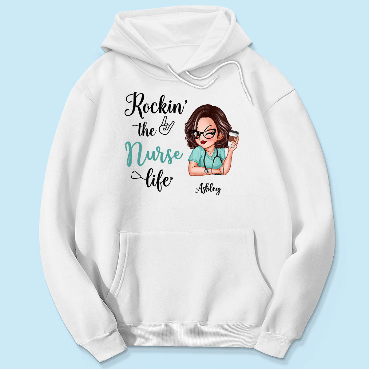 Rockin‘ The Nurse Life Personalized Shirt, Cool Gift For Nurse - Image 5