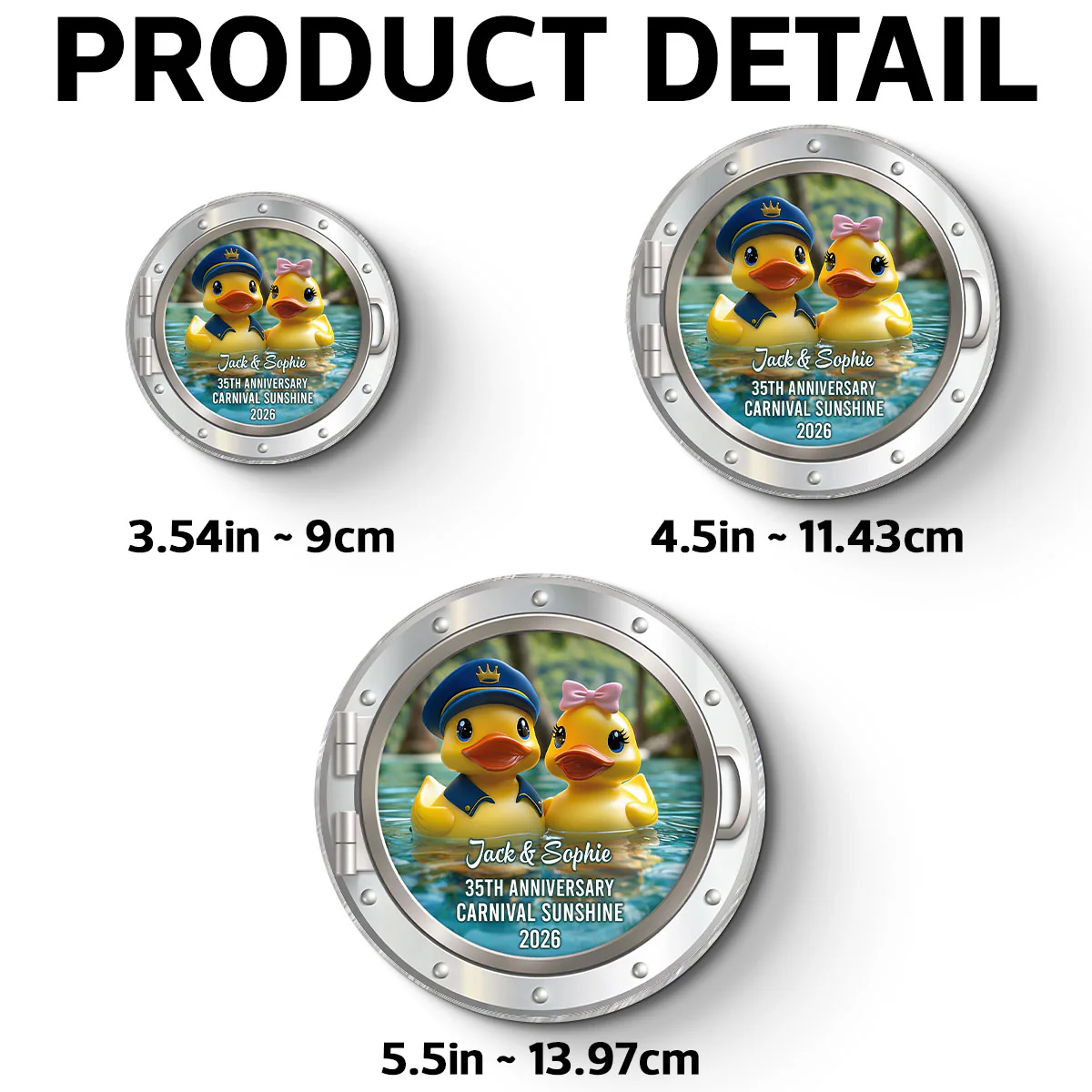 Rubber Duck Couple Anniversary Cruise - Personalized Cruise Door Acrylic Magnet - Cruise Trip Keepsake - Image 7
