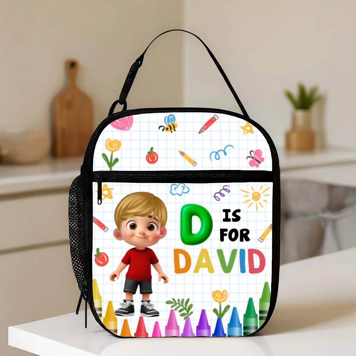 School Kid's Name Personalized Insulated Kid Lunch Bag, Back To School gift - Image 10