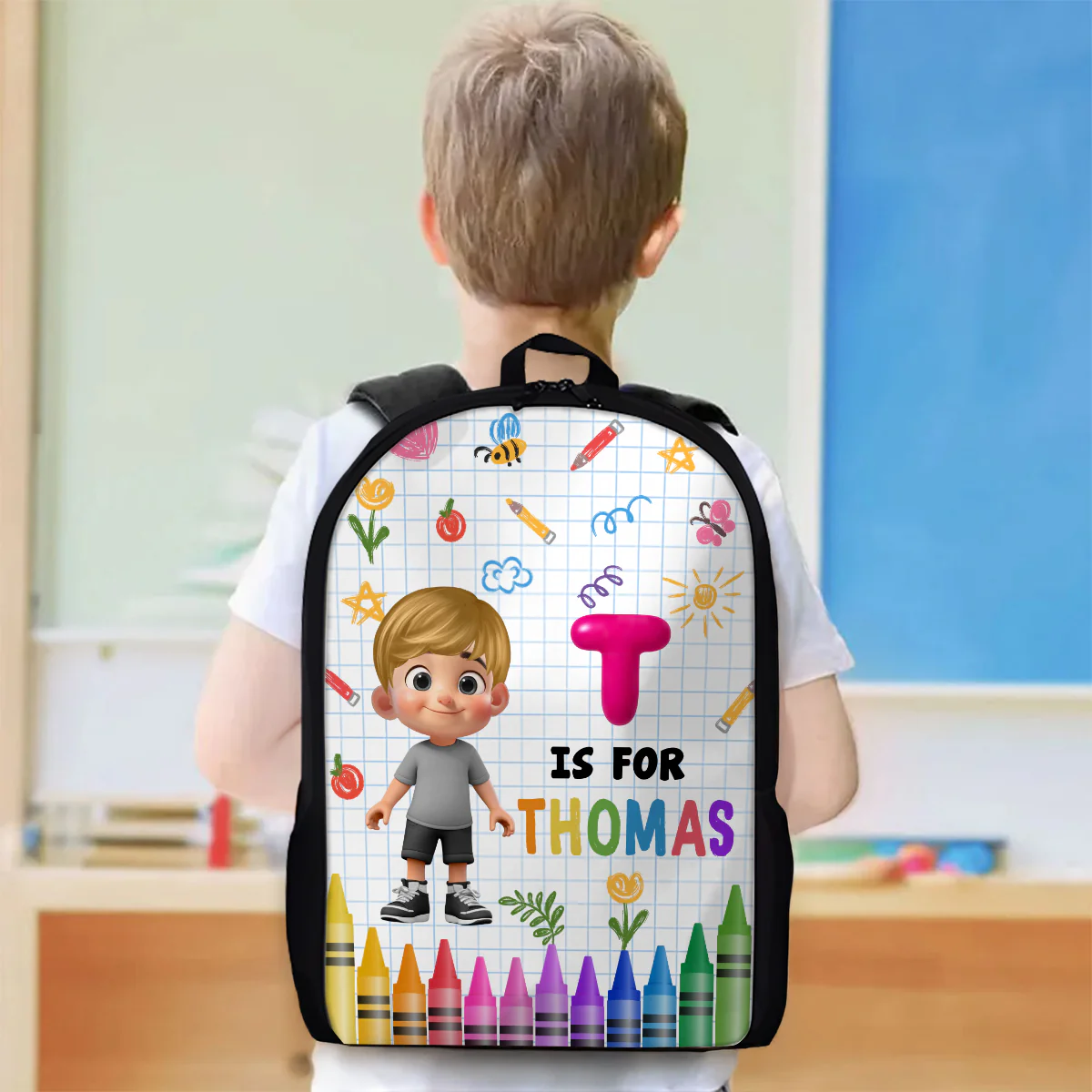 School Kid's Name Personalized Kid Backpack, Back To School gift - Image 10