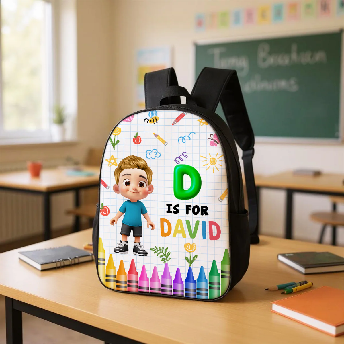 School Kid's Name Personalized Kid Backpack, Back To School gift - Image 4