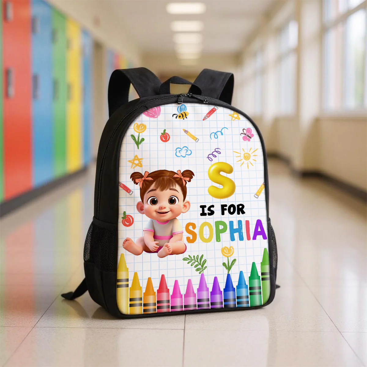 School Kid's Name Personalized Kid Backpack, Back To School gift - Image 5