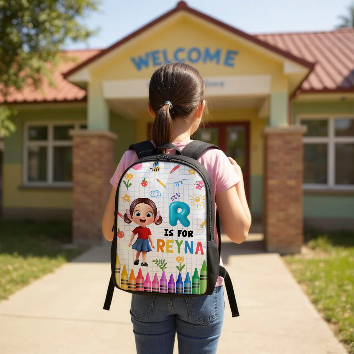 School Kid's Name Personalized Kid Backpack, Back To School gift - Image 7
