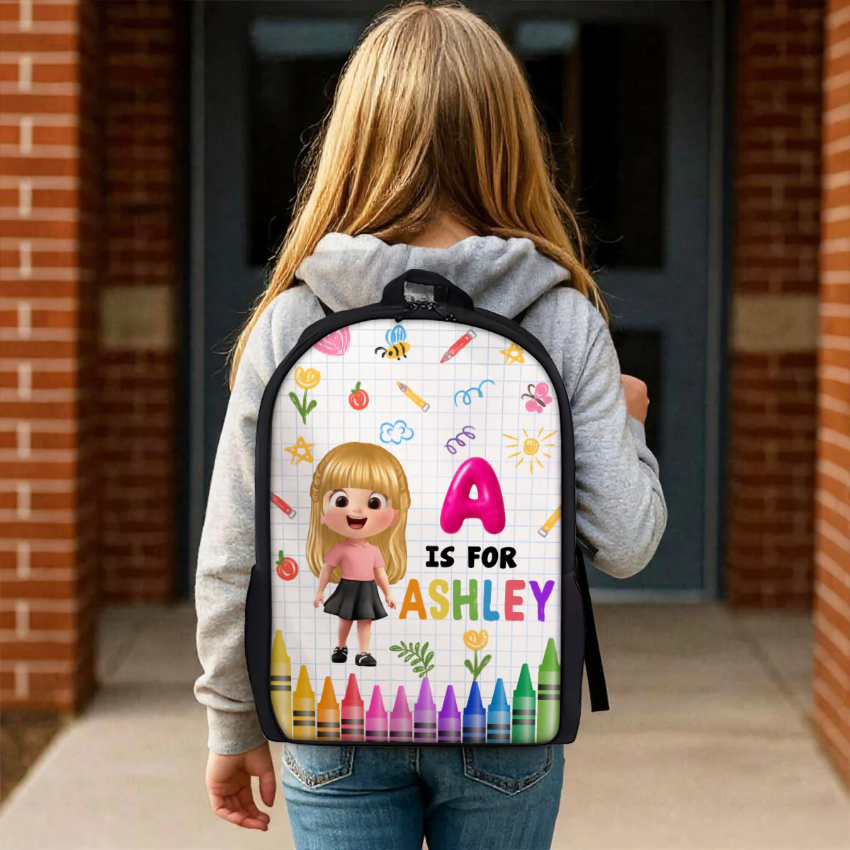 School Kid's Name Personalized Kid Backpack, Back To School gift - Image 8