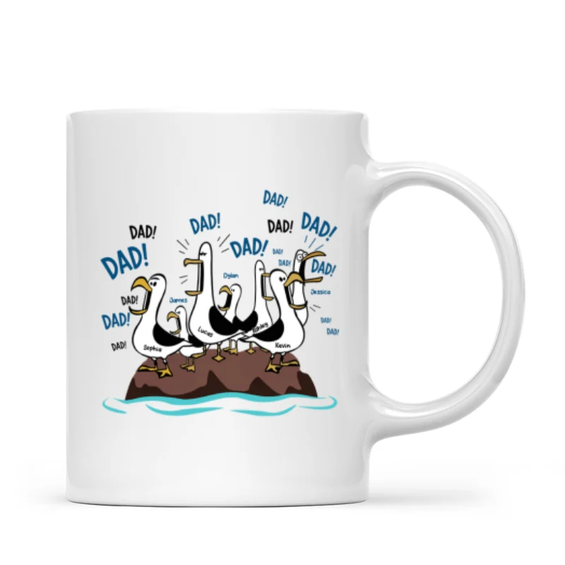 Seagull Dad! Dad! Dad! - Personalized Mug - Funny Father's Day Gift For Dad, Husband - Image 18
