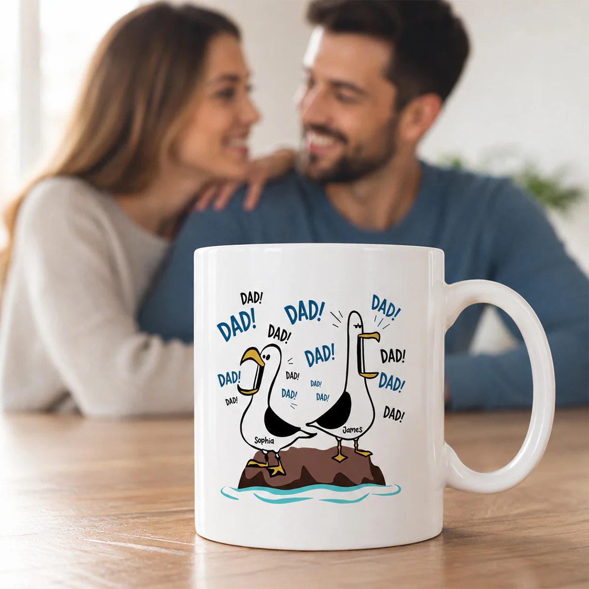 Seagull Dad! Dad! Dad! - Personalized Mug - Funny Father's Day Gift For Dad, Husband - Image 6