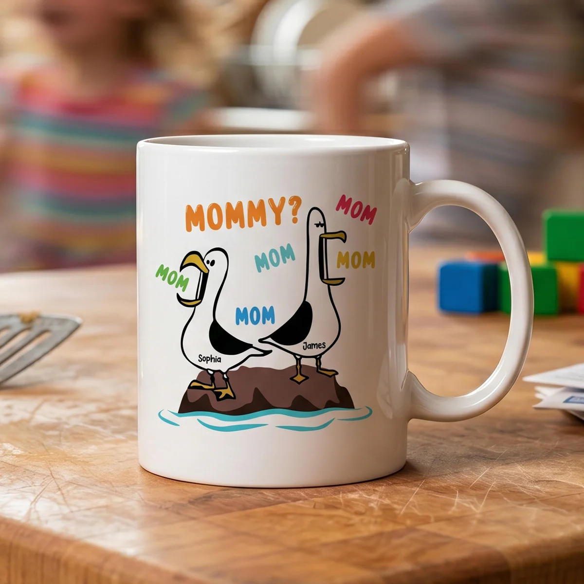 Seagull Mom Mom Mom Colorful - Personalized Mug - Funny Mother's Day Gift For Mom - Image 3
